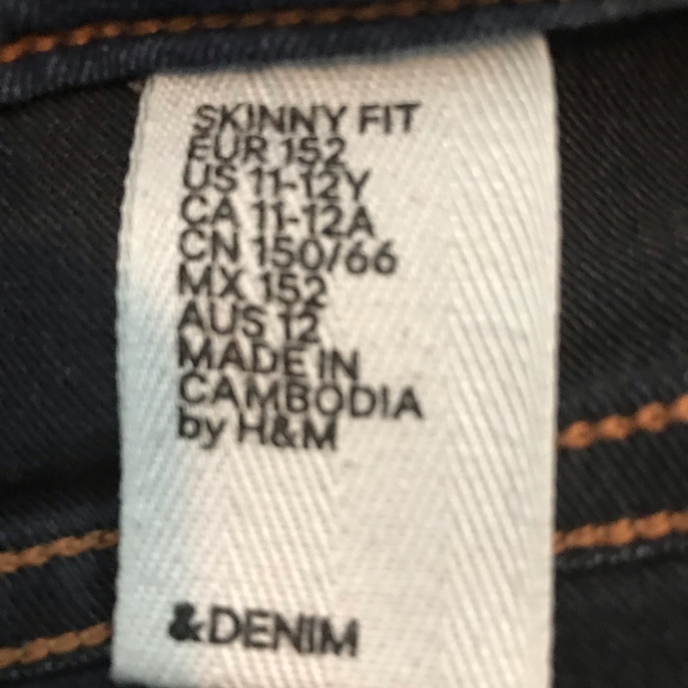 Skinny leg kids stretch jeans